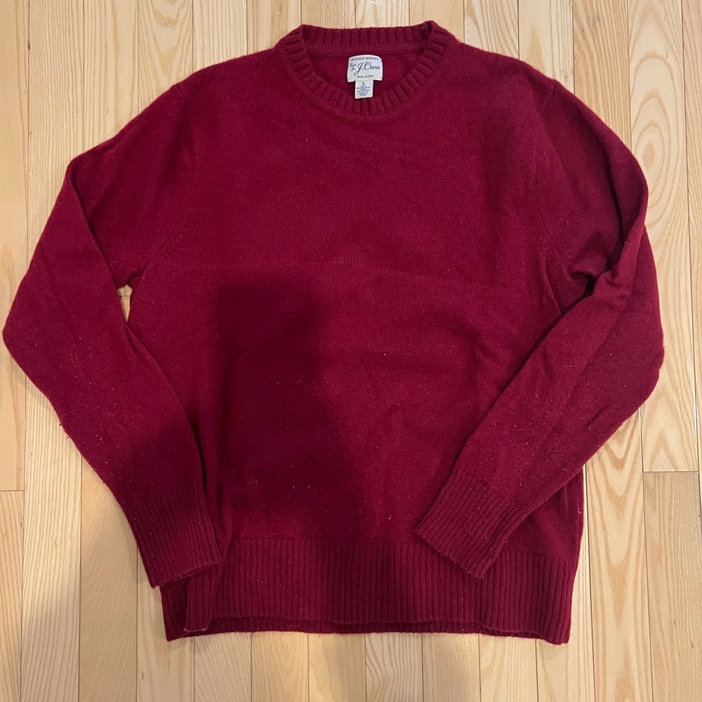 Men’s J. Crew Wool Red Sweater